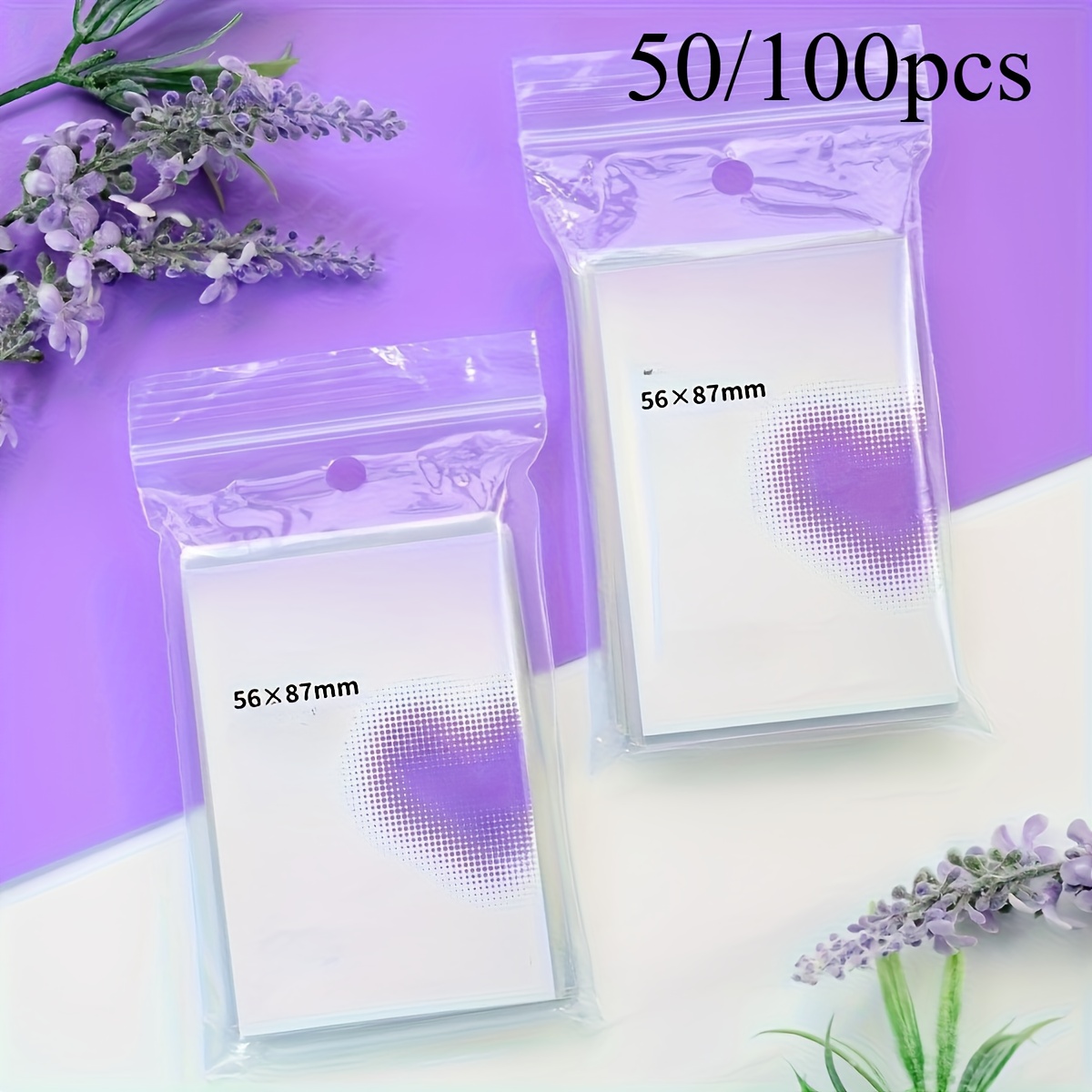 Card Sleeves Protector - 50/100pcs high-definition card sleeves, 56x87mm -