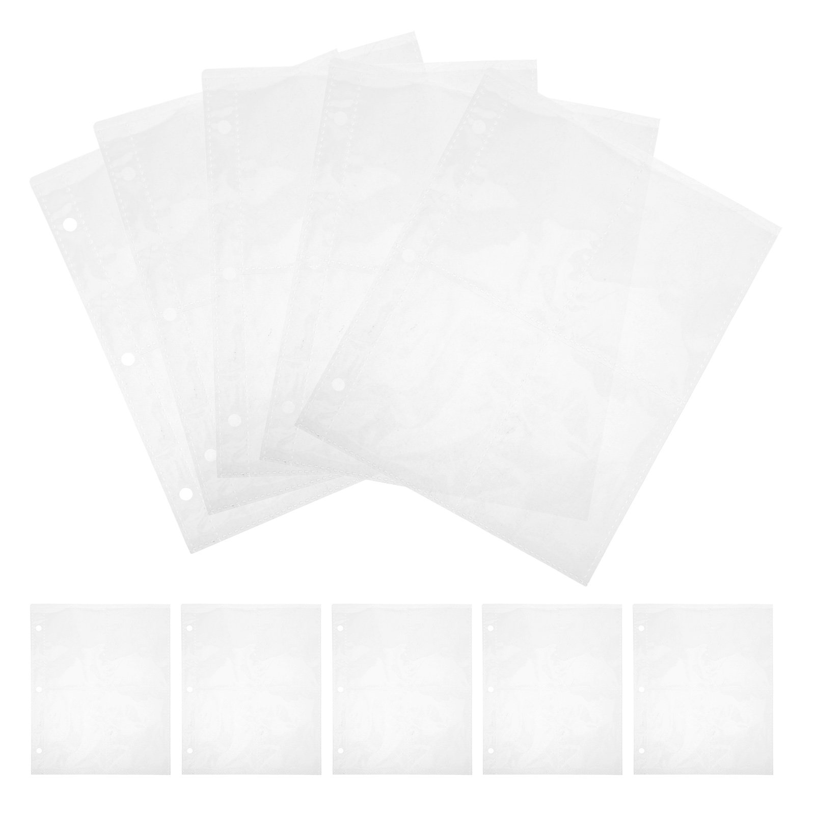 Card Sleeves Protector - 10Pcs Card Binder Refill Pages Clear