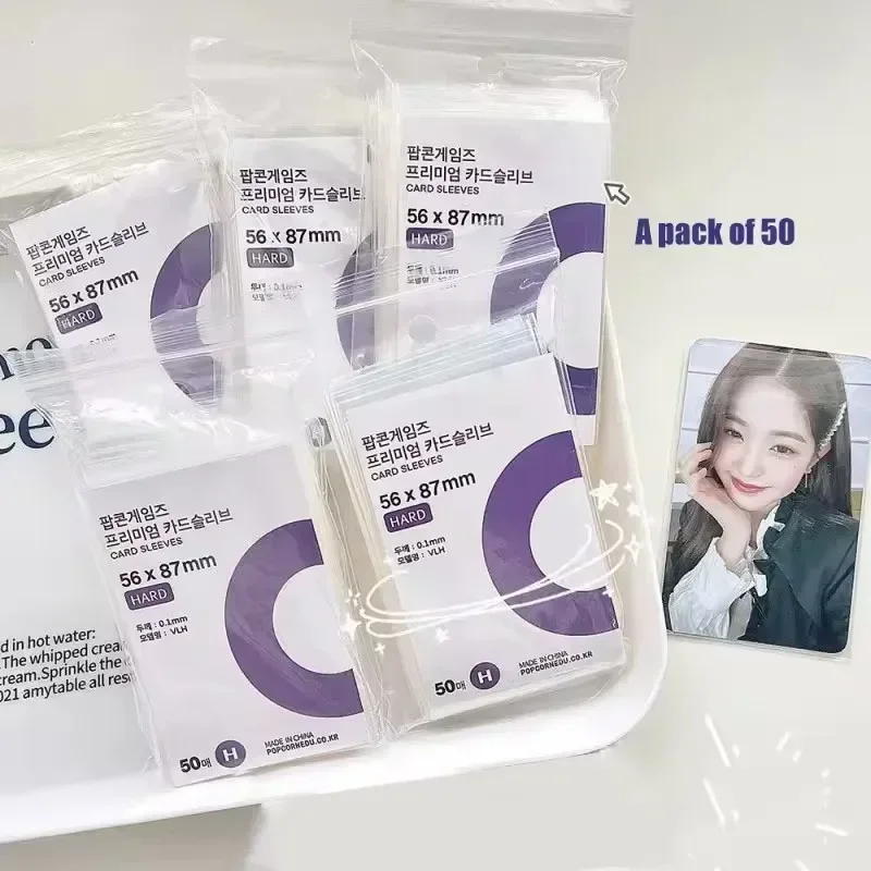 500-1PCS HD Transparent Kpop I - Card Sleeves Protector 评论和价格