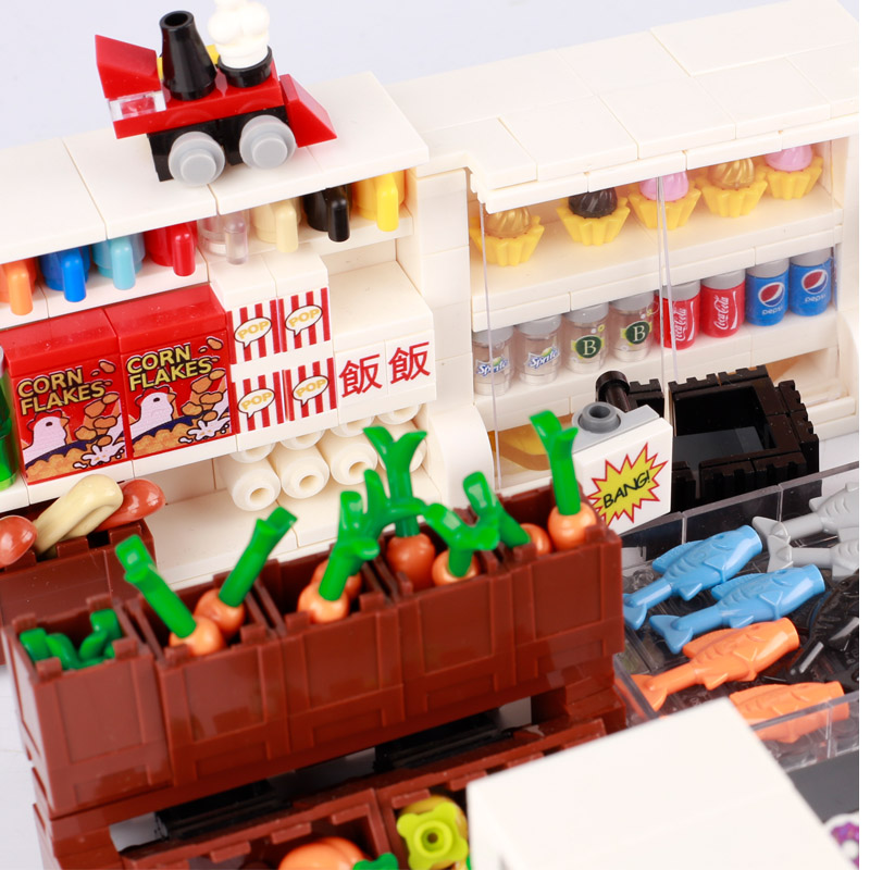 MOC City Supermarket Shop Stor - Board Game Ww2 评论和价格