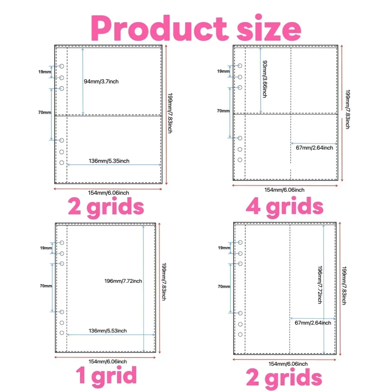 1-4 Grid Transparent Photocard - Card Sleeves Protector 评论和价格