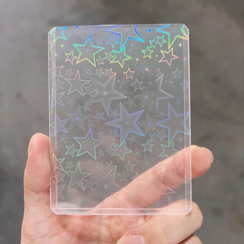 10Pcs Holographic Laser Clear  - Card Sleeves Protector 评论和价格