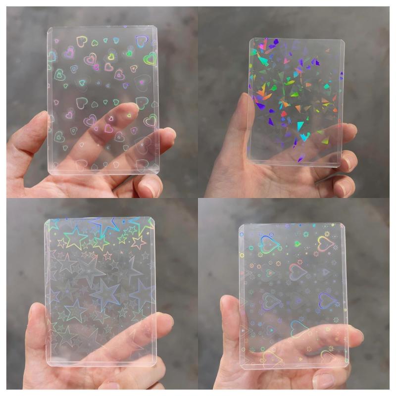 10Pcs Holographic Laser Clear  - Card Sleeves Protector 评论和价格