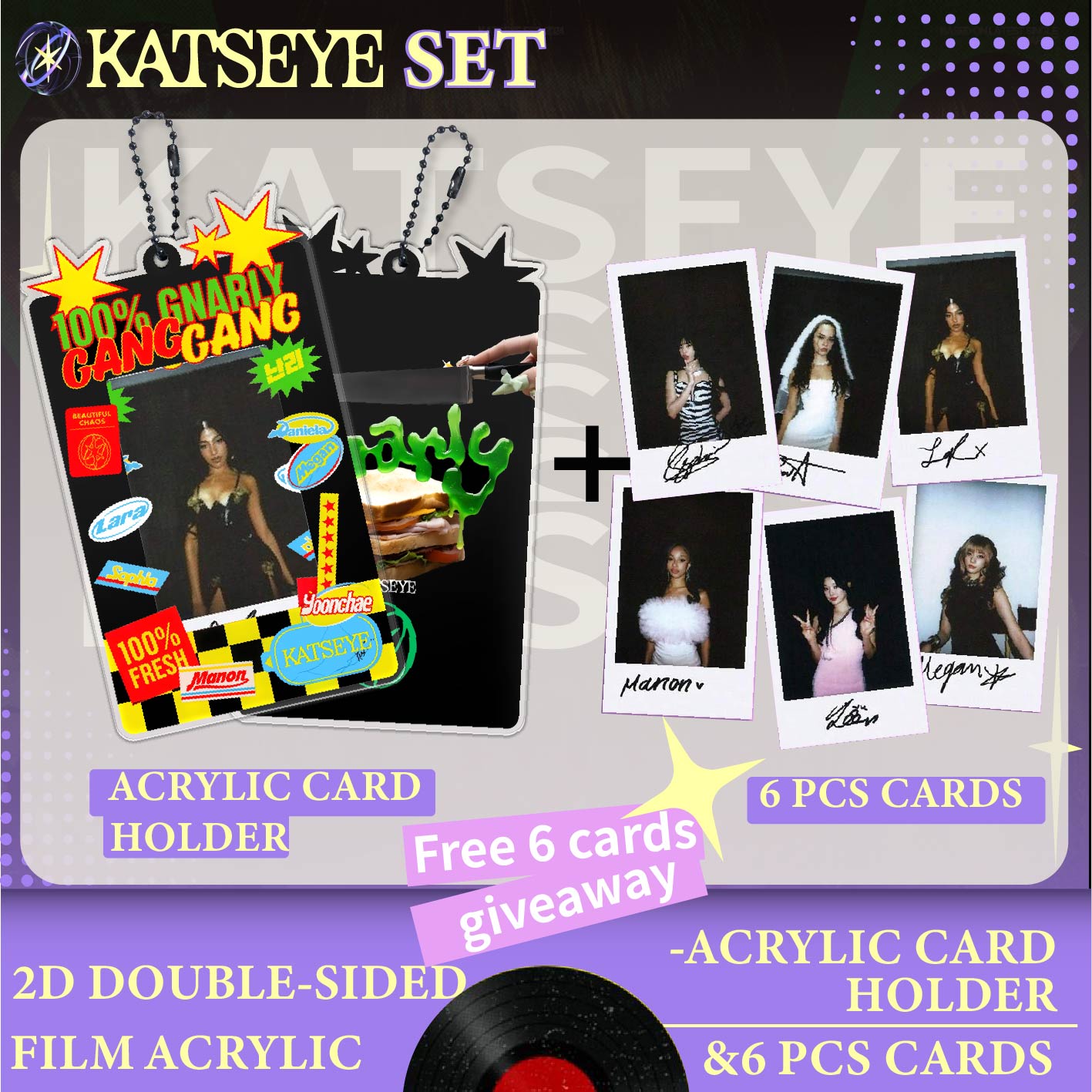 KATSEYE Set，Acrylic Photocard  - Card Sleeves Protector 评论和价格